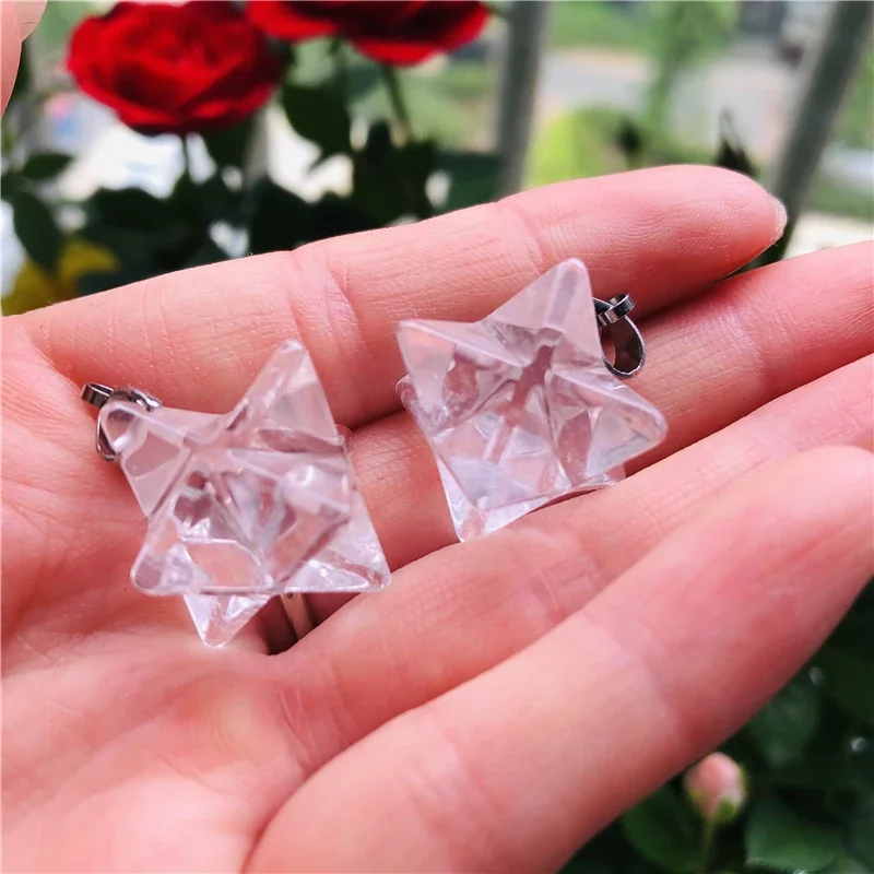 Natural Crystal Stone Merkaba Dowsing Pendulums Reiki Healing Pendule Radiesthesia Metaphysical Spiritual Pendant Ornaments