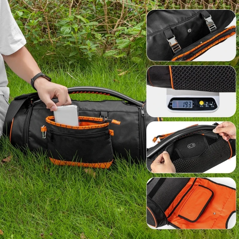 

Mesh Fabric Protective Carrying Case with Shoulder Straps for Boombox 3/2 Speaker Travel Storage Bag H8WD