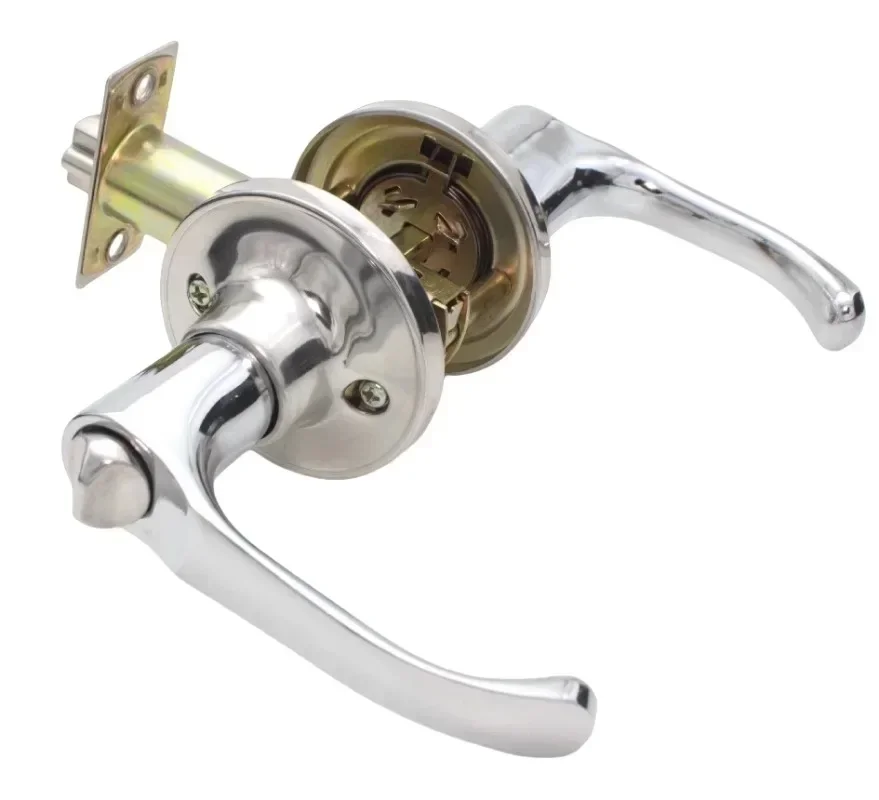 

Трехстворчатый замок с ручкой, глобусный замок, дверь для ванной комнаты, сталь-пластик, алюминиевый сплав, дверной замок, универсальный для спальни