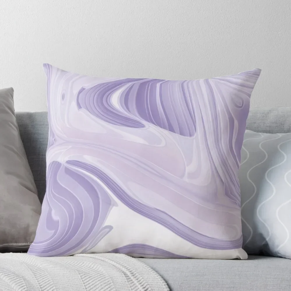 

preppy pastel lilac purple marble swirls mid century modern Throw Pillow Luxury Sofa Cushions Cushions Pillow