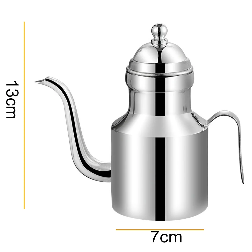 Home Oil Vinegar Dispenser Household Kitchen Silver Stainless 1pc Vinegar 310ML Dispenser Oil Olive Pot Pourer