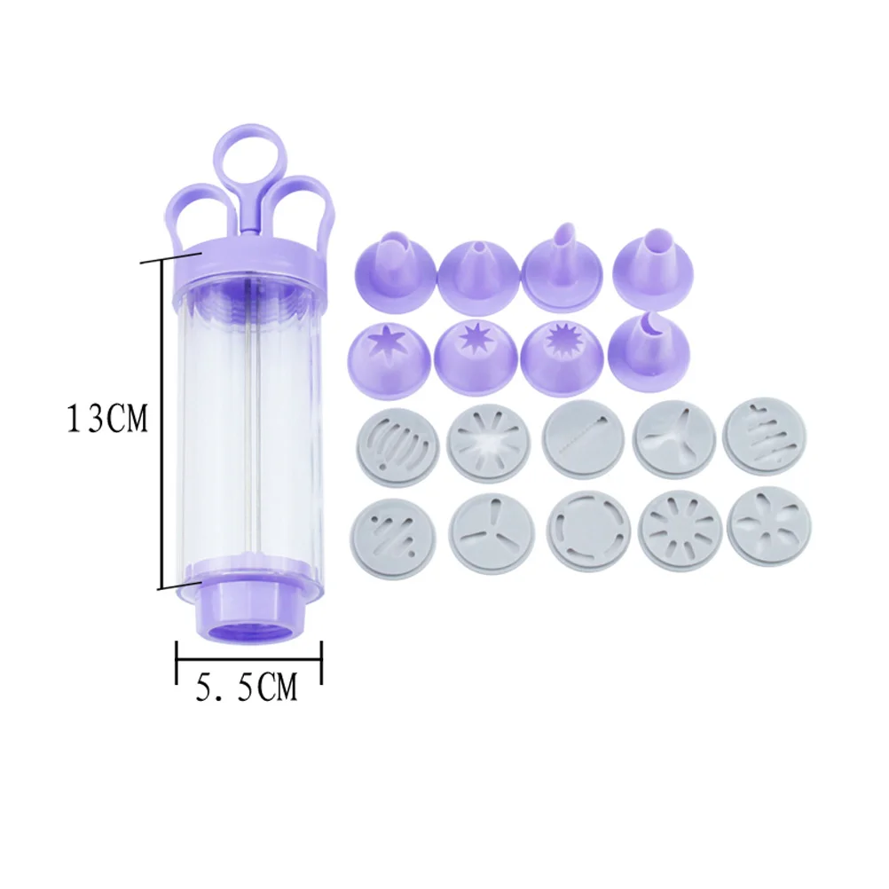 

Cookie Maker Baking Set 10 8 Icing Tips Non-Slip Base Ergonomic Handle DIY Decorating Cookie Press Cake Mold