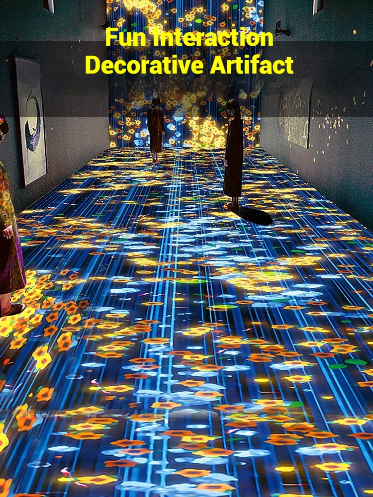 Outdoor Garden Restaurant Stair Decoration Dynamic Wave Floor Projector