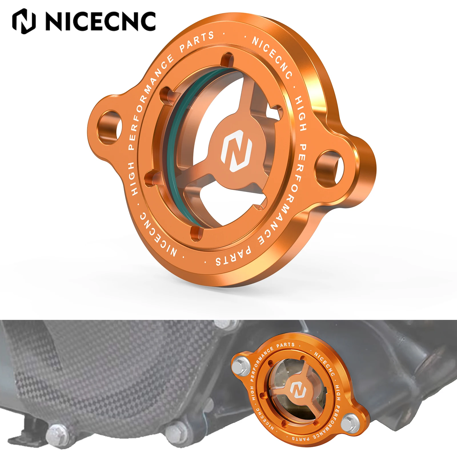 Cubierta de filtro de aceite de motor transparente de aluminio para KTM Duke 125 200 250 390 2016 2017 2018 2019 2020 2021 2022 2023 125 200 250 390 Duke