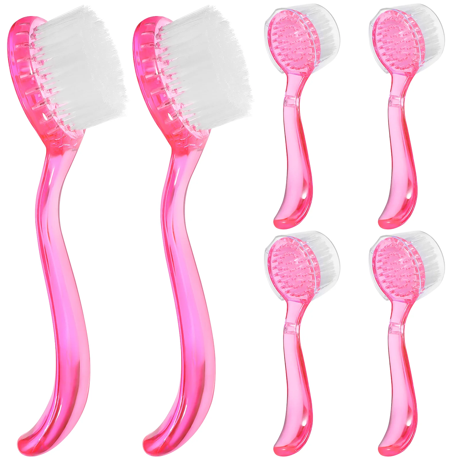 6 Pcs Horn Brush Nail Shop Supplies Facial Exfoliating Oil Cleanser for Face Home Tools Nylon Wool Cleaning