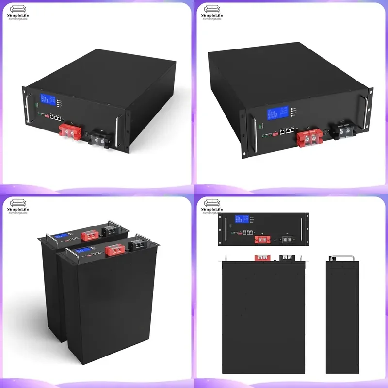 48V 100Ah 200Ah LiFePO4 Solar Battery Deep Cycle Lithium Iron Phosphate Energy Storage for Home Solar System Off Grid RV