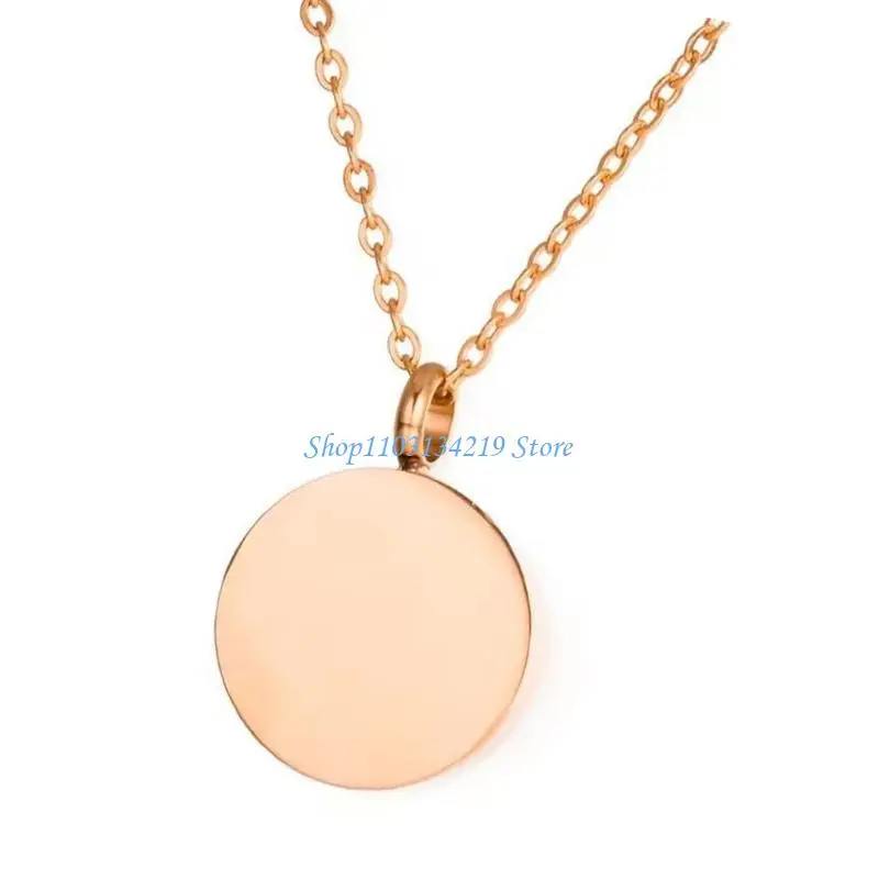 N5KC أزياء أليف رماد حاملي تذكارات مستديرة قلادة قلادة الفولاذ المقاوم للصدأ المجوهرات #5