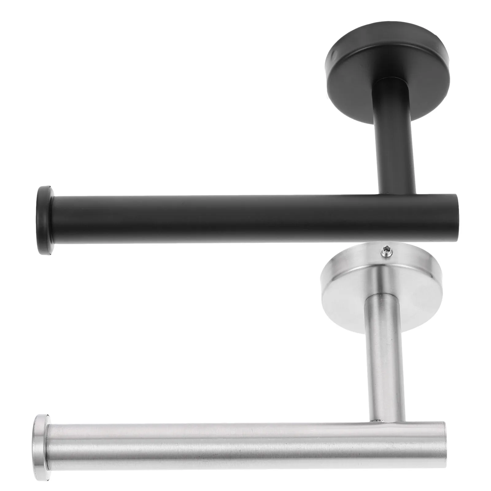 

2Pcs Stainless Steel Towel Holder Household Multipurpose Wall Mounted Bathroom Roll Paper Rack Toilet Paper Shelf Kitchen Towel