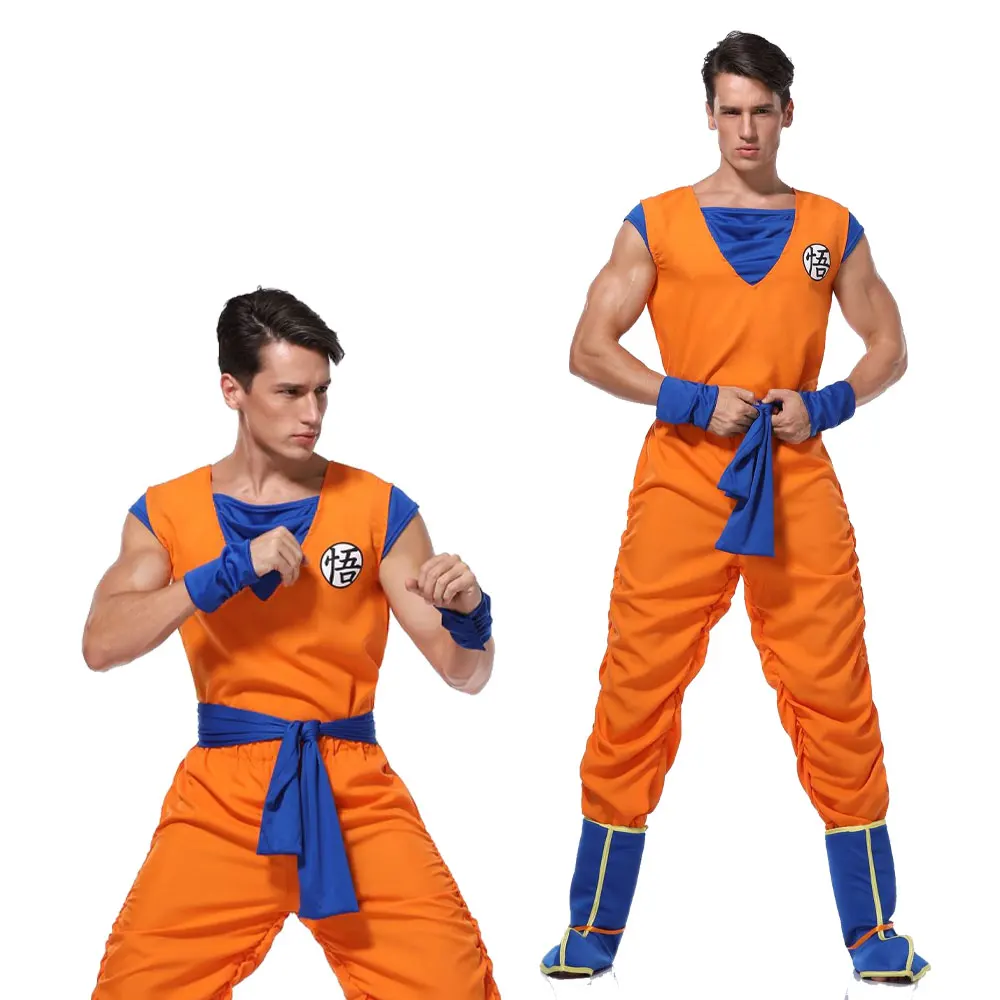 

Halloween anime Adult Orange Suits Son Masquerade Cosplay Anime Superheroes Role Play Dress Up