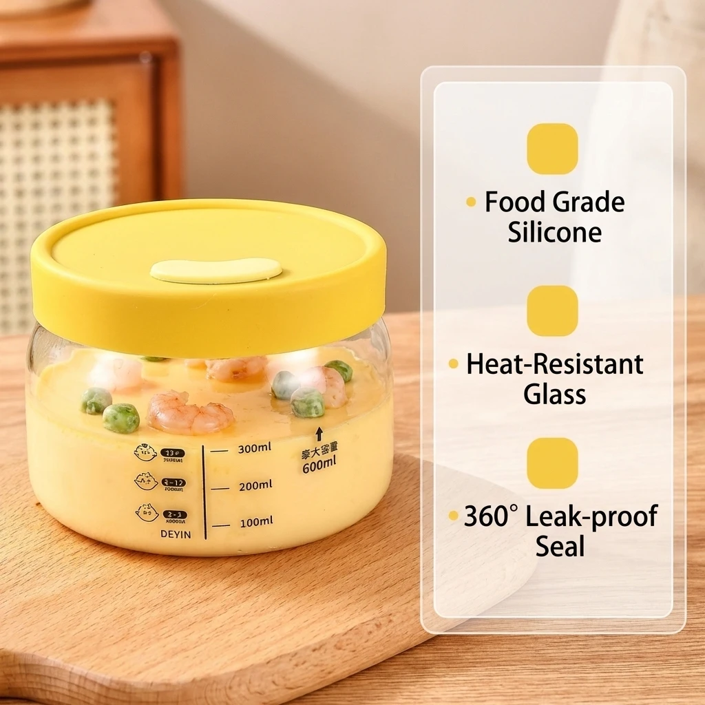 Food Storage Yellow - Contenitori per alimenti in vetro giallo