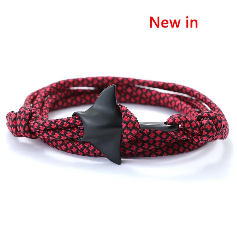 Pulseira de corda paracord ajustável multicamadas masculina, acessórios masculinos de mão, Summer Beach Surfer, pulseira Manta, moda