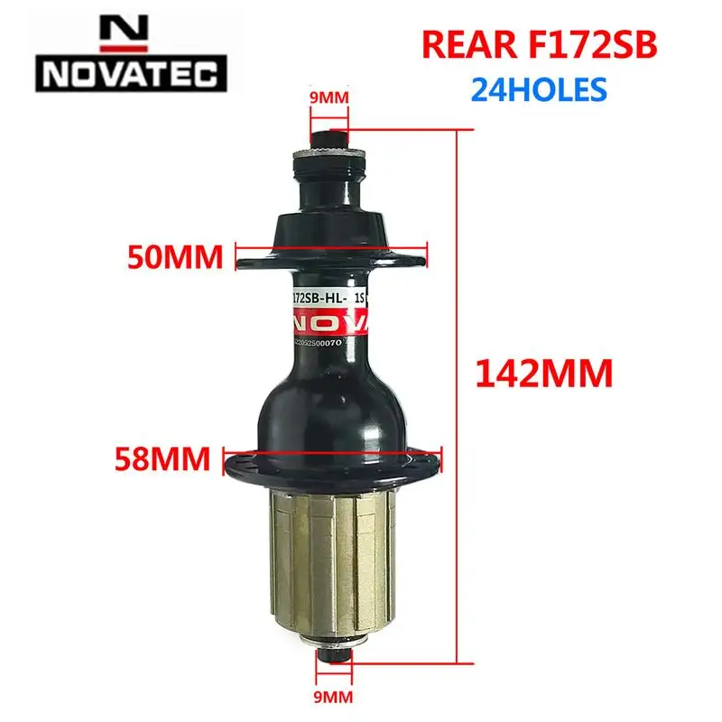 Novatec Bicycle Hub A171SB/F172SB Road Bike 4 Bearing Hubs Front/Rear 20/24 Holes 8/9/10/11/12S Folding Cycling Disc Brake Hubs