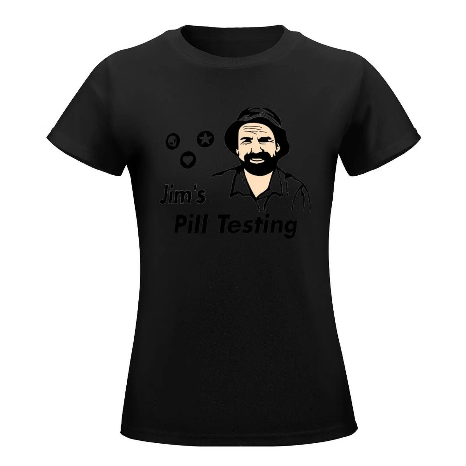 Jim's Pill Testing T-Shirt kawaii clothes animal print shirt for girls white t shirts for Women