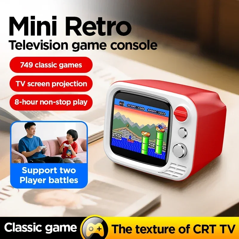 

H7 Retro Motorcycle Games Handheld Console | 3.5-Inch HD | 749 Built-in Games | Dual Gamepad | 8-Hour Battery | Festival gifts