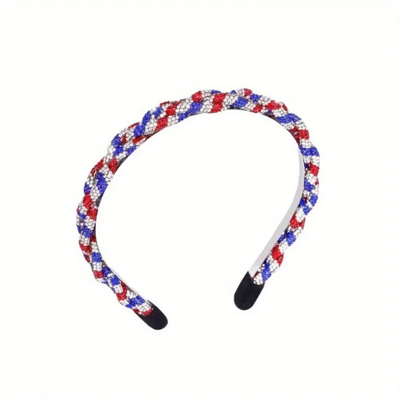 

with a padded water drill bit and a wide bandwidth a gemstone hairband The American flag patriotic headband hair accessory
