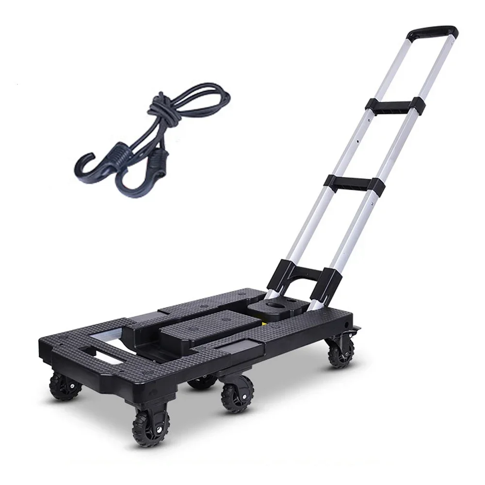 Extendable Base Heavy Duty Foldable Hand Sack 7 Wheels Trolley Folding Truck Barrow Cart Travel Portable Home Use