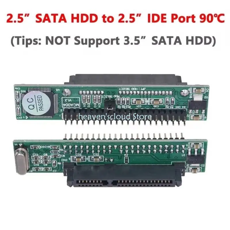 Y88B 2.5 to 2.5 IDE Converters Female to IDE Male Adapter with 44PIN Port 1.5Gbs Speed for Large Capacity Hard Disks
