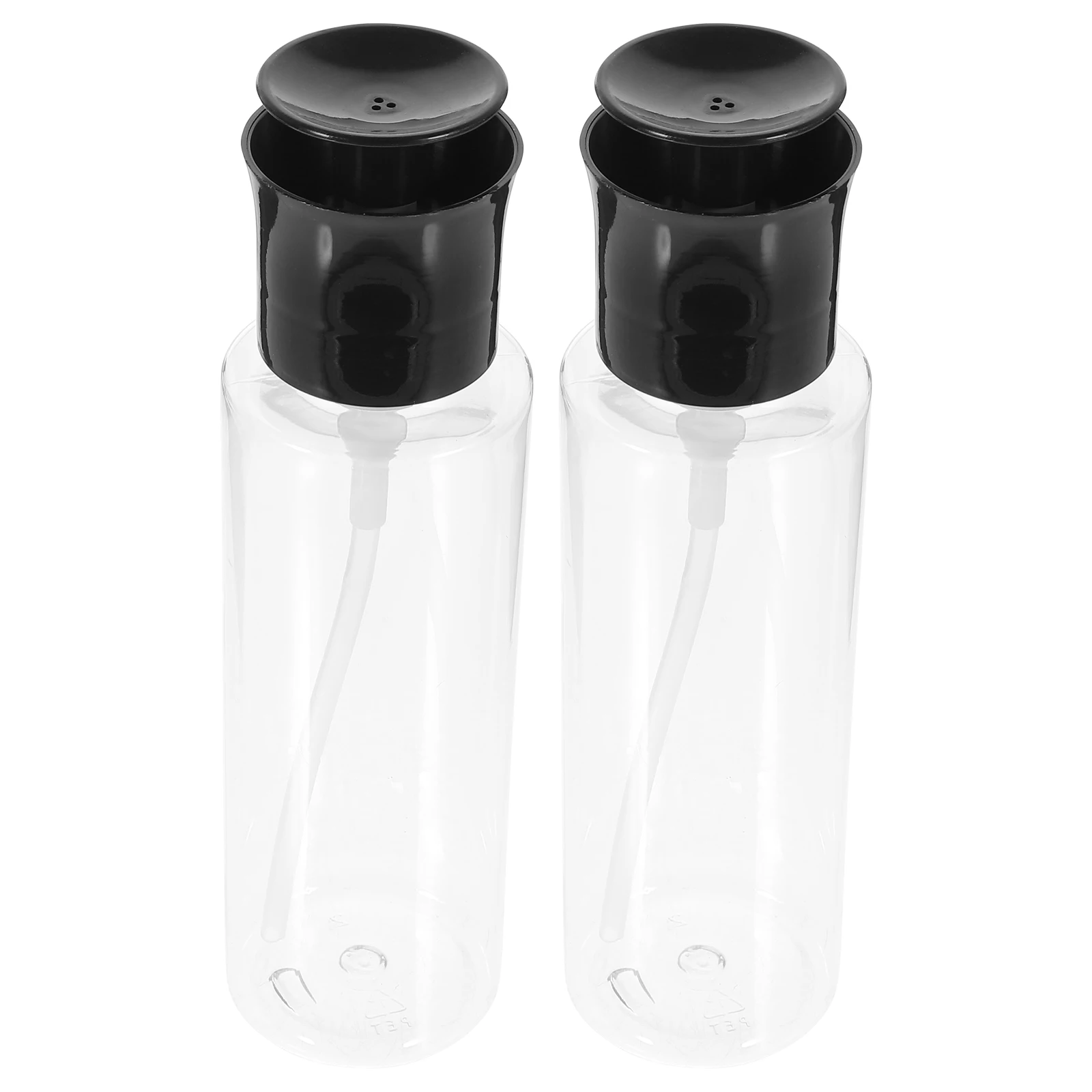 

2pcs 500ML Black Airless Pump Bottles Travel Lotion Containers Refillable Portable Cosmetics Cream Sub Bottles Dispenser Squeeze