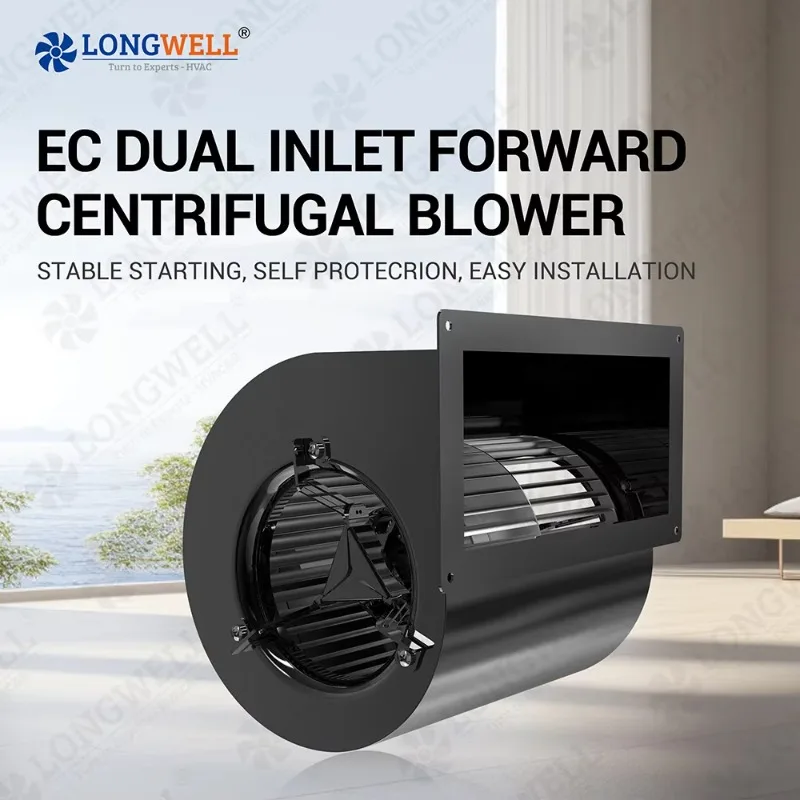 133Mm commercial forward bending centrifugal fan double inlet centrifugal blower for cooling and drying