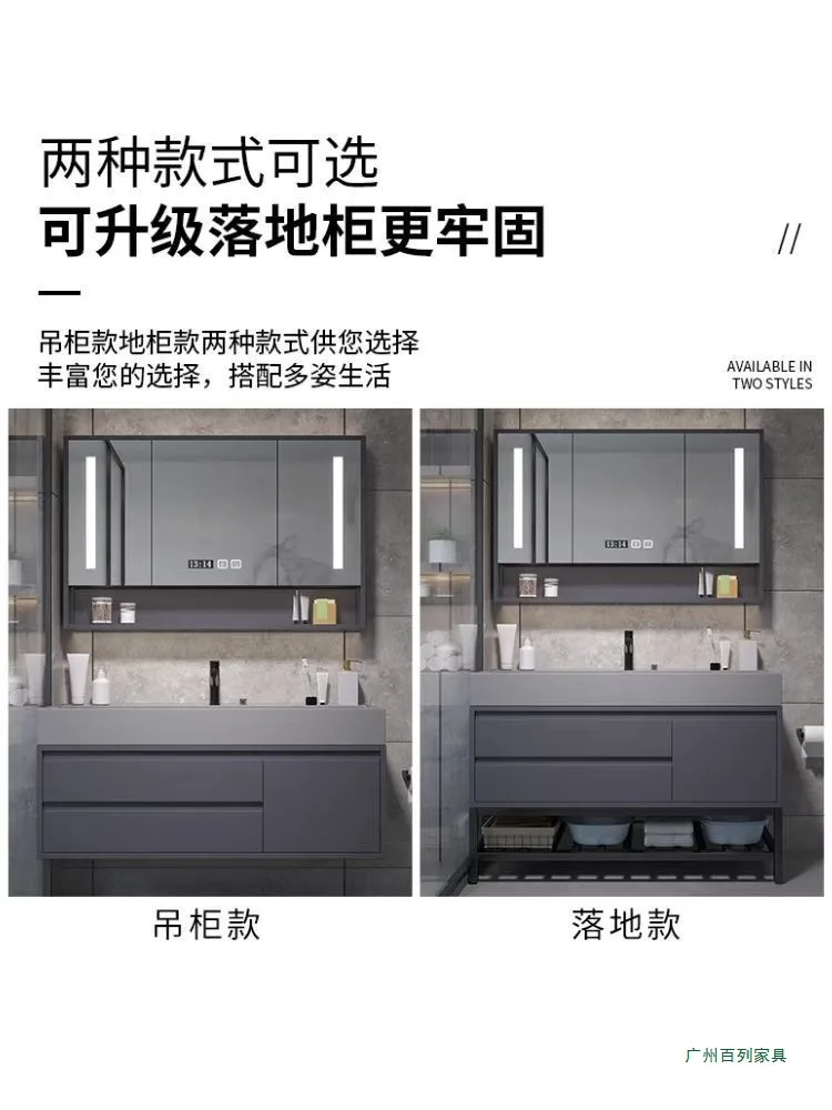 خزانة حمام كبيرة، حوض غسيل متكامل، مغسلة، حوض غسيل، حمام، مجموعة خزانة مغسلة قابلة للتخصيص #4