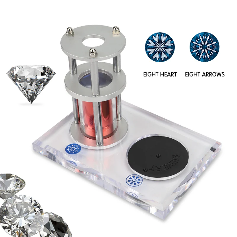 Gemstone Cutting Loupe Jewelery Hearts Arrows Scope, Diamond Viewer, Magnifier Crystal Loupe,Jewelry Testing Tool
