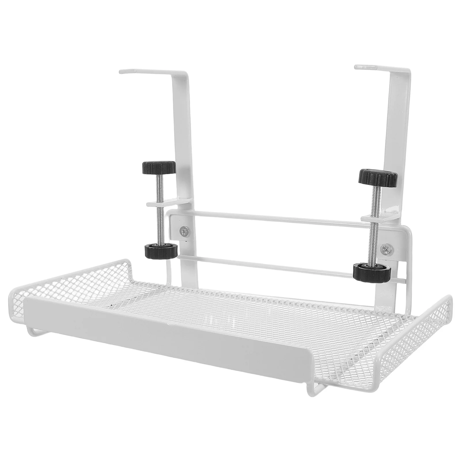 

Under Desk Metal Clamp Storage Basket Organizer Tray for Cables Papers Office Supplies Wire Management Desk Cable Basket