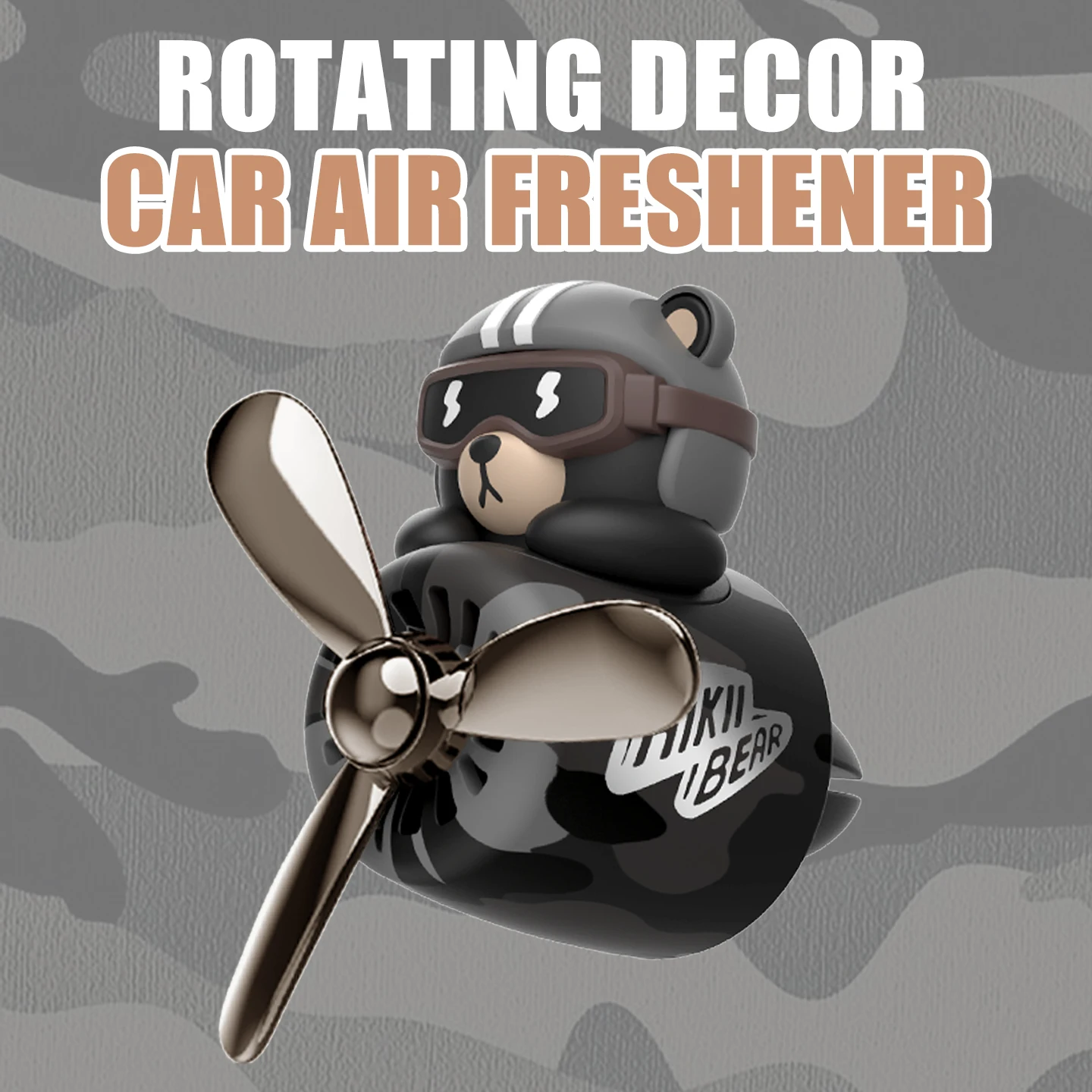 طائرة دوارة رائعة وممتعة على شكل دب طيار معطرات هواء للسيارة وإكسسوارات ديكورات داخلية وحلي تنفيس عطر ناشر عطر