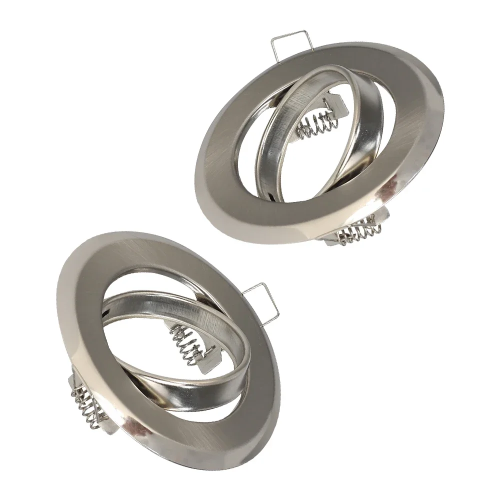 Plafondframe Enkele Ring Pak Gu10/Mr16 Inbouw Led 10 Stuks Downlight Verstelbare Dons Lamphouder Verzonken Plafond Spot