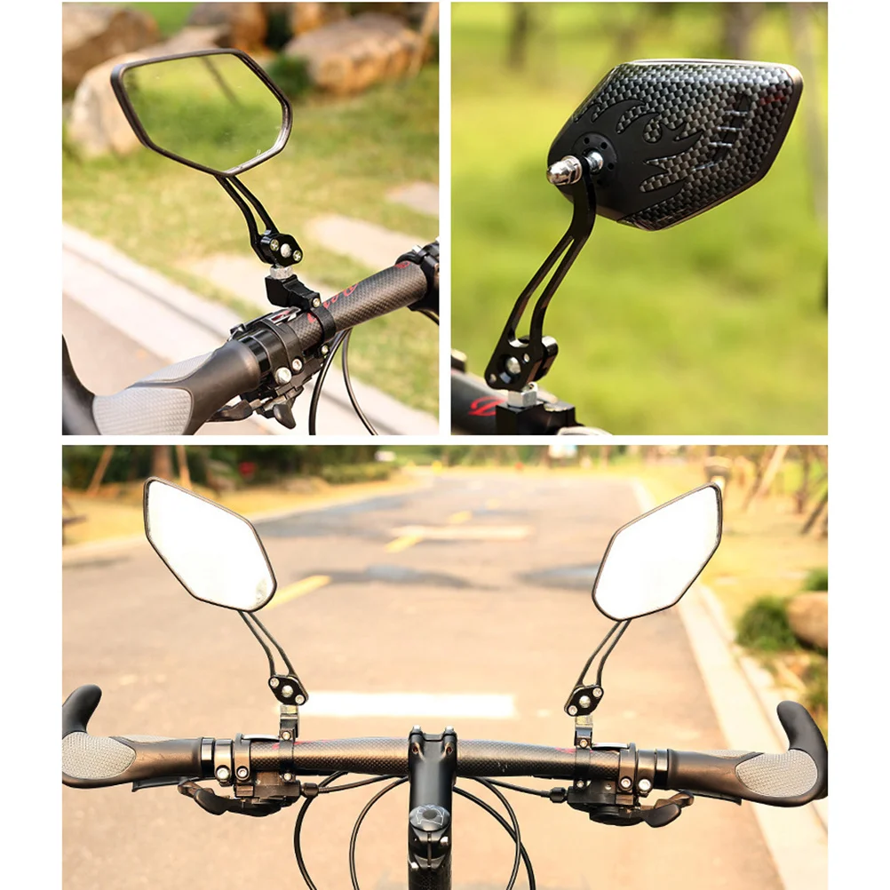 

1Pair Mountain Bike Rearview Mirror Aluminum Alloy Handlebar Rotational Reversing Reflector Accessories Rearview Mirror