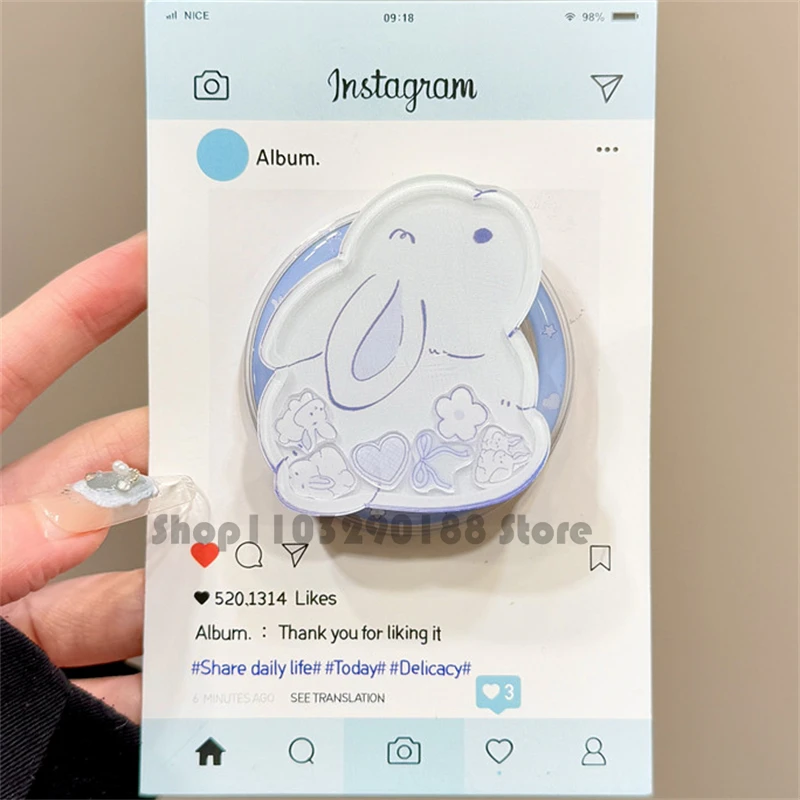 

Korean Cute Rabbit Shake Magnetic Holder Phone Grip Tok Griptok Phone Stand Holder Support For iPhone For Pad Magsafe Smart Tok