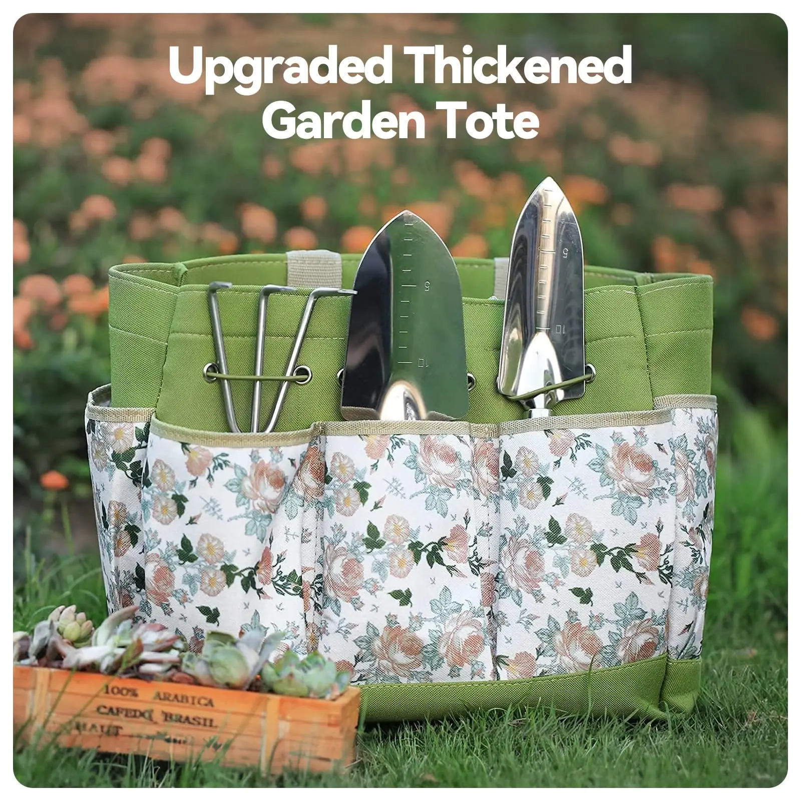 Sac à main de jardinage pour femme, outils à main de jardinage, outils de jardinage durables, antirouille, ensemble d'outils de jardinage, mode, 9 pièces