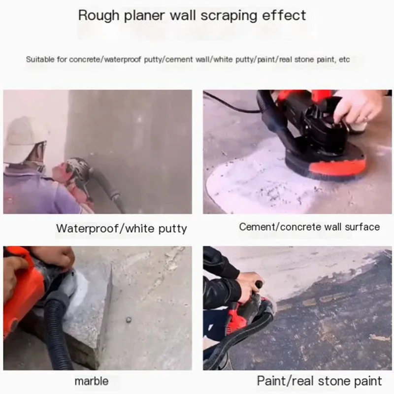 Electric rough planer wall planing machine wall scraping tool grinding wall and floor concrete cement wall putty grinding tool