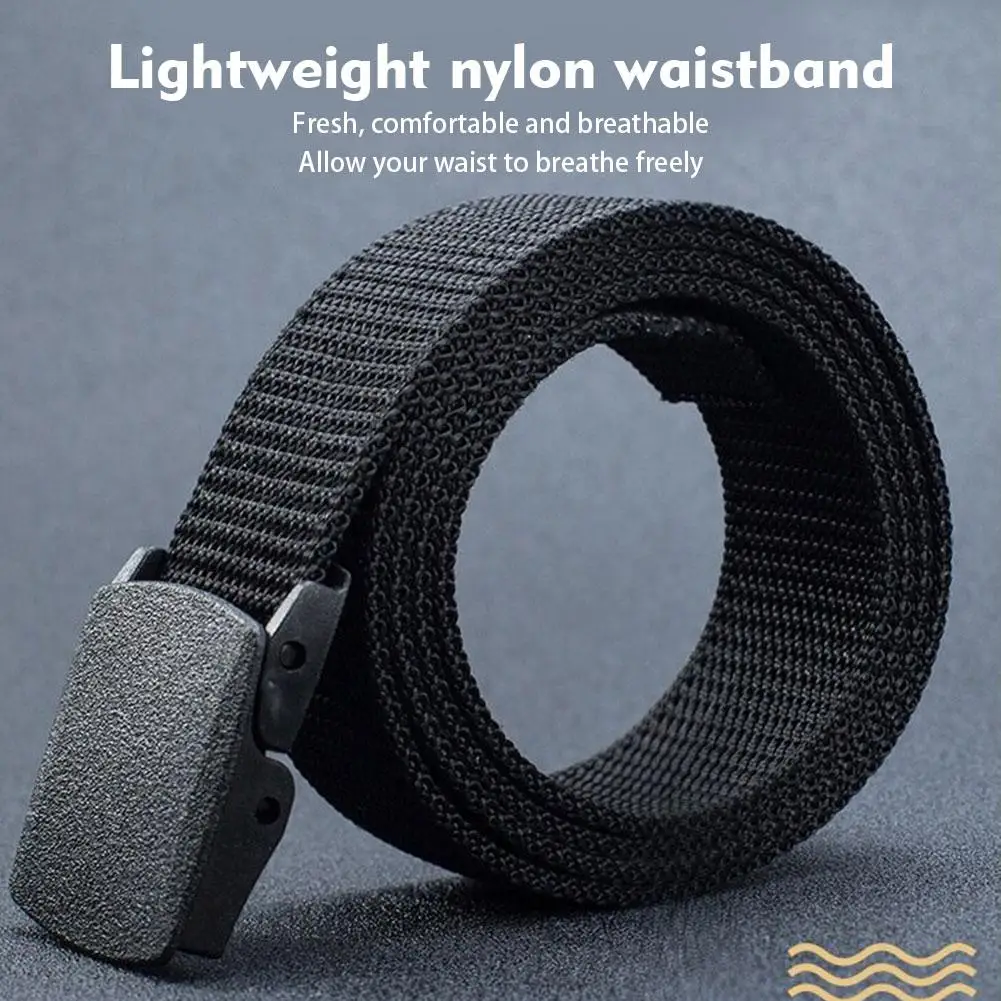 Simple Canvas Men's Belt Fashion Thickened Woven Outdoor Sports Wear-resistant Tooling Solid Color Belt Female Wholesale