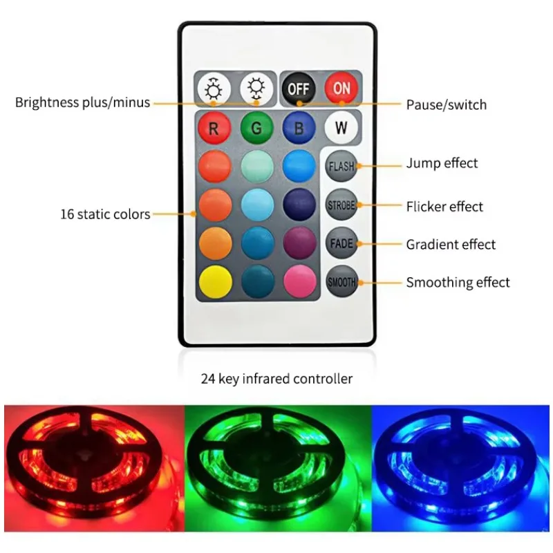 12V-24V Wifi RGB LED Strip Controller z pilotem IR 24Key Pojedyncze podwójne wyjście dla 2835 5050 5630 RGB LED Dimmer Strip