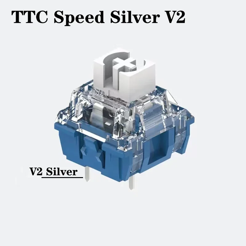 TTC Speed Silver V2 Switch Custom Mechanical Keyboard Switch HIFI Linear 45gf 3Pin RGB SMD Hot Swap DIY Gaming Kit Prevent Click