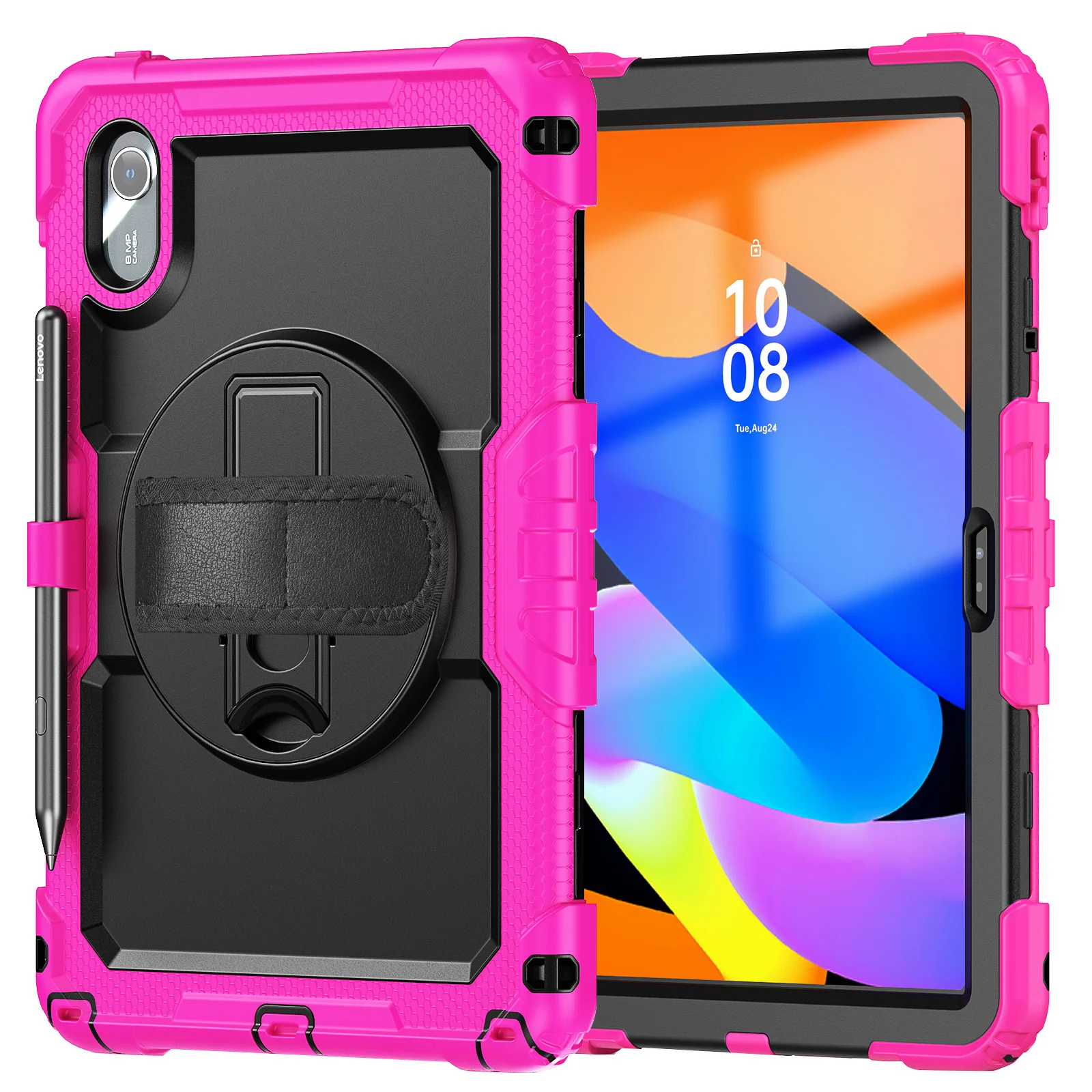 Armor Rugged Tablet Case for Lenovo Idea Tab Xiaoxin Pad11 2025 2024 M11 TB330FU TB331FC K11 LTE Kickstand Cover+Shoulder Strap