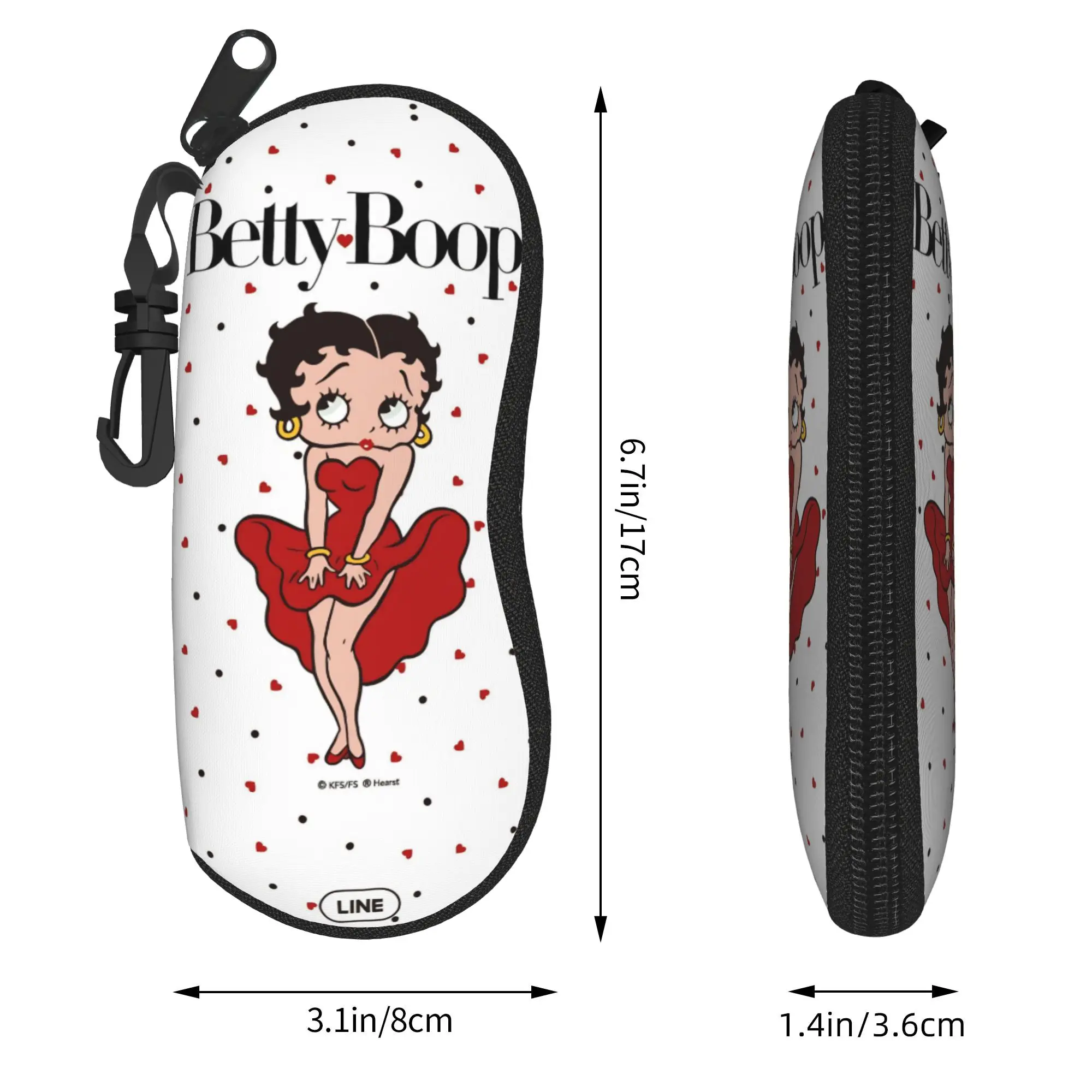 B-Bettys Boops Glasses Case Unisex Printing Zipper  Glasses Storage Box Print Eyeglasses Box view 5