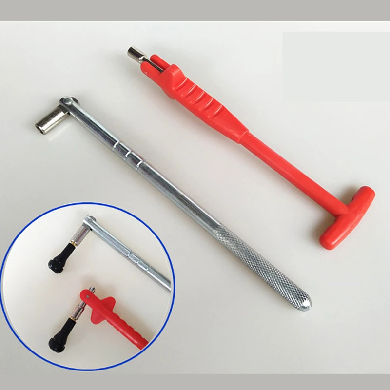 1/2 Peças Extrator de Haste de Válvula de Pneu Metálico, Ferramentas de Reparo de Pneus, Extrator de Pneus de Carro Metálico, Removedor e Instalador de Pneus de Roda, Acessórios para Reparo Automotivo