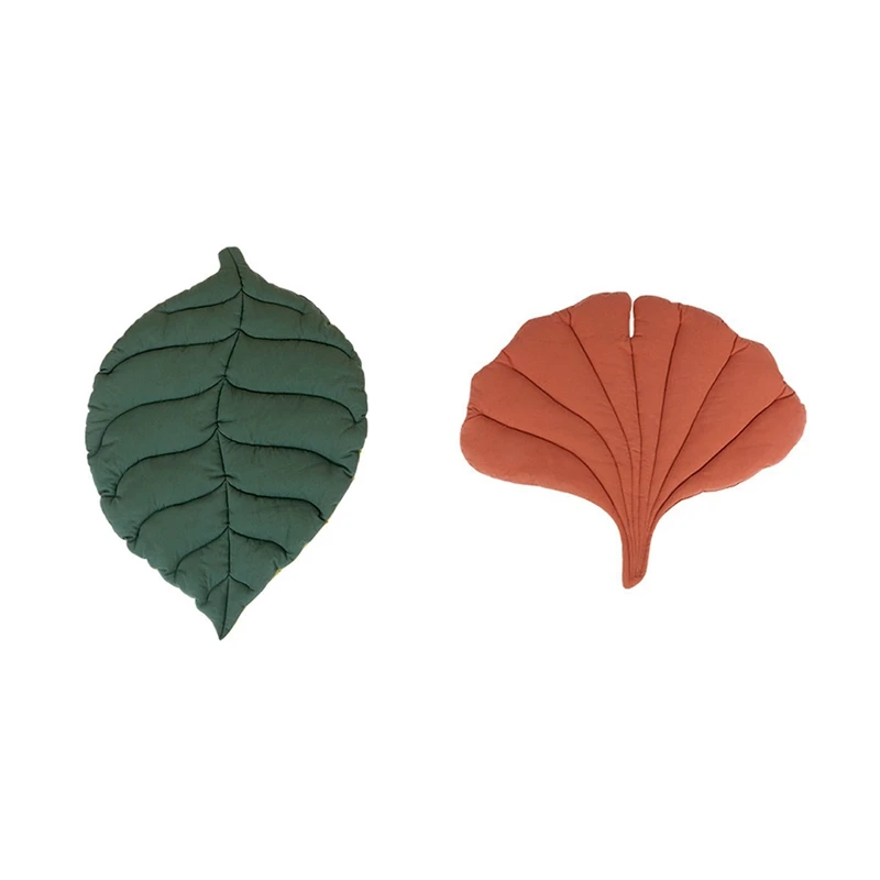 Leaf Mat Soft Cute Floor Rug Crawling Mat Blanket For Kids Double Sided Use Sleep Pad Autumn Winter Home Decor