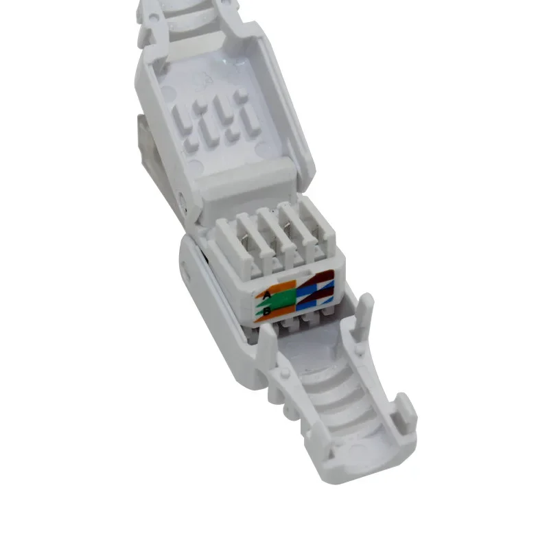 No Crimp Connectors Ethernet Cable Tool-less Crystal Head Plug CAT6 RJ45 Connector