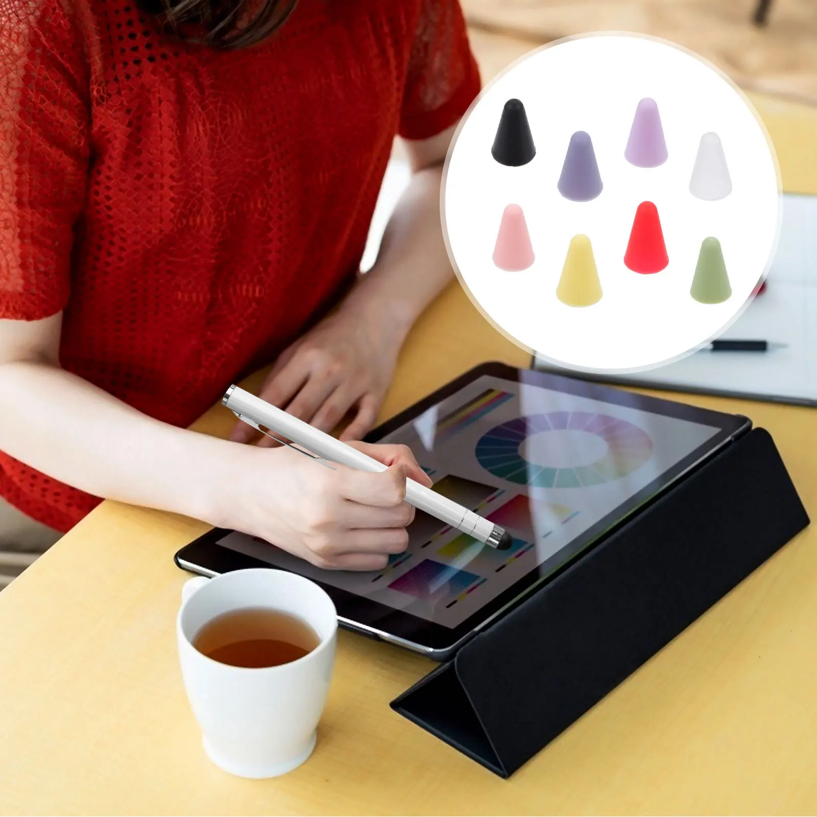 

24Pcs Stylus Pen Tip Cover Silicone Protector Compatible with Apple Pencil 1 2 Non Slip Scratch Dirt Resistant