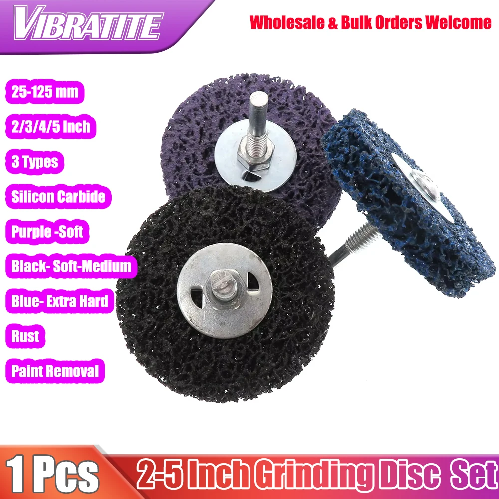 1Pcs 50-125mm Coral Grinding Disc for Angle Grinder Heavy-Duty Rust Paint Stripper Efficient Cleaning Tool for Metal Wood