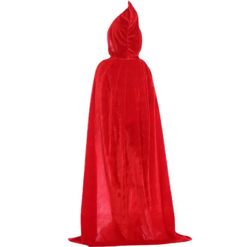 Jubah Penyihir Musim Semi Gugur untuk Bermain Peran, Kostum Pentas Tari, Mantel dengan Tudung, Pakaian Penyihir Wanita, Busana Wanita