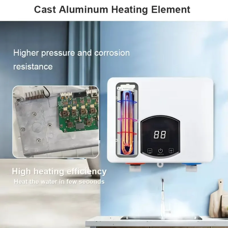 3.5KW-6.5KW 220V 110V 전기 순간 온수기 제조업체 소형 순간 샤워 온수기
