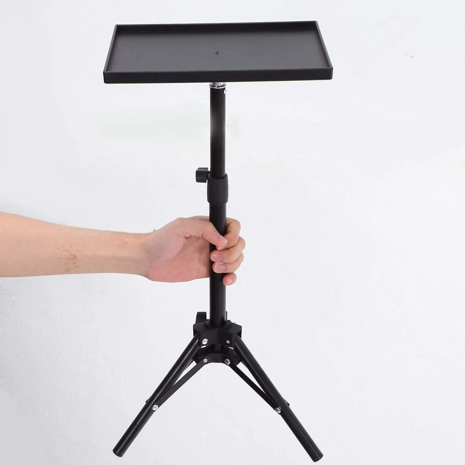 Tripod Projector Bracket Computer Stand Standing Laptop Black Abs Adjustable Height