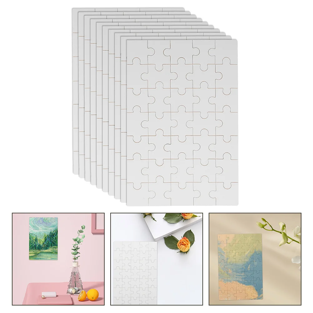 Heat Transfer Craft Puzzle DIY Blank Sublimation Blanks Products Sheet Rectangular White