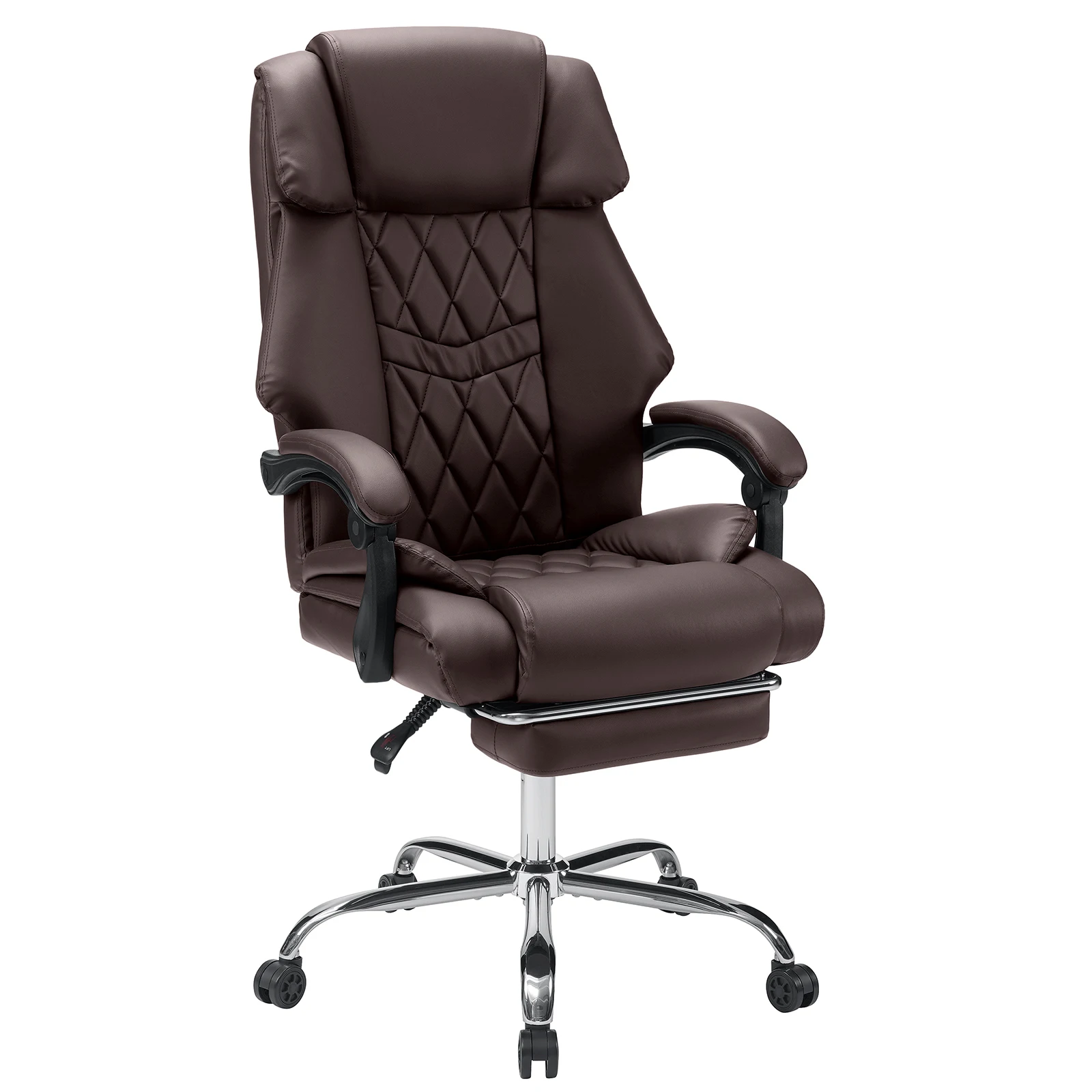 Office Chair Ergonomic with Whees Lumbar Pillow Footrest Spring Cushion Height Armrests Adjustable Computer Gaming Chair Sofa