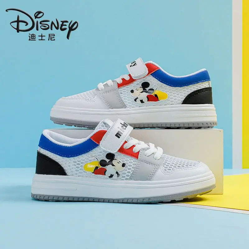 Zapatos de Mickey para niños y niñas, zapatillas de deporte de malla, informales, fondo suave, Joker, para estudiantes, 2024