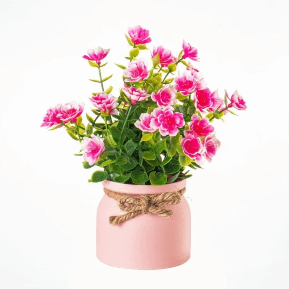 Mini nep ingemaakte bloemen groenblijvende bonsai ingemaakte ornamenten nep plant tafel decor gesimuleerde boom pot planten huis tuin decor