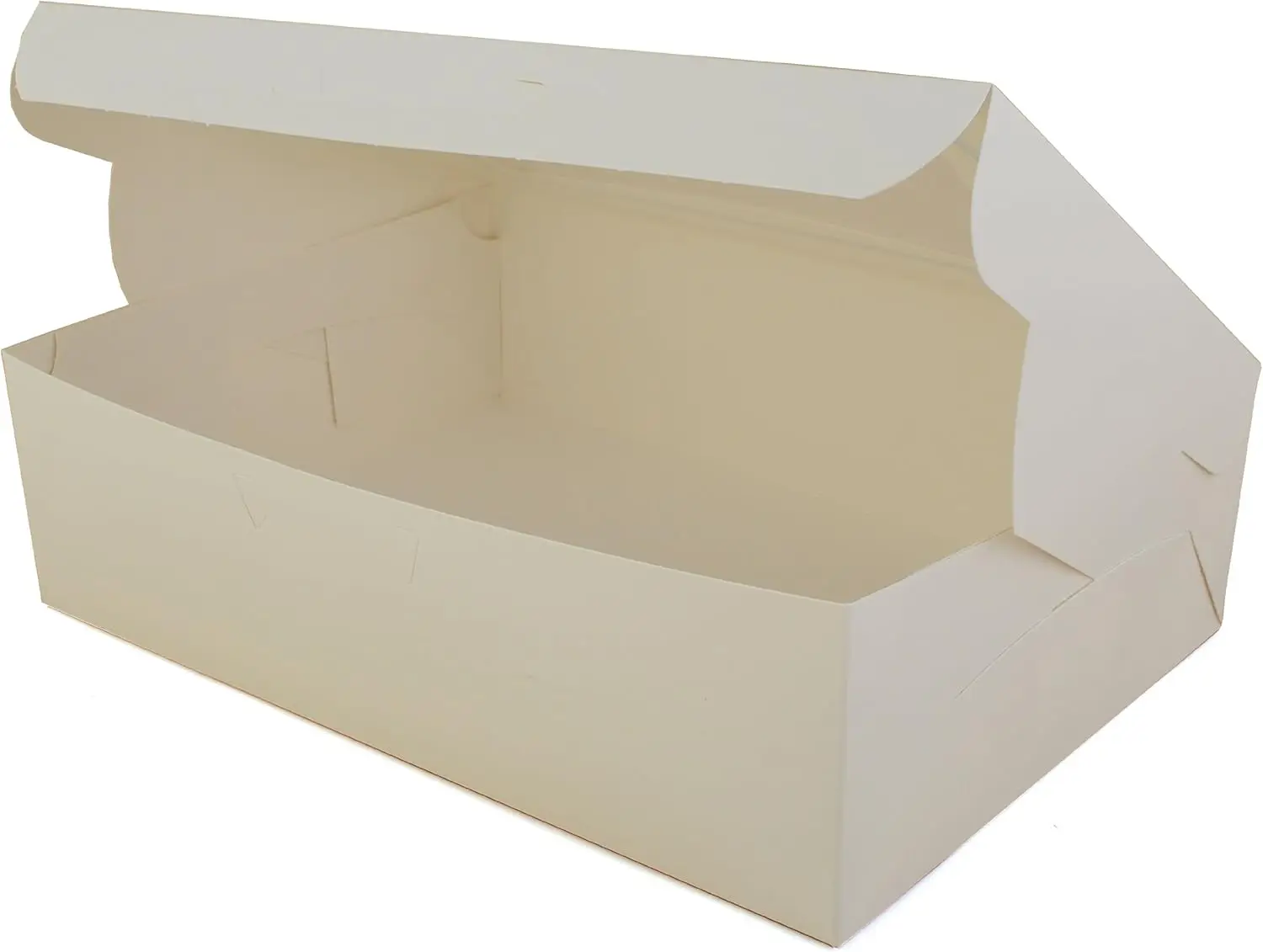 White Window Bakery Boxes with Tuck-in Lid, 10x14x4 Inches, Paper, 100 per Carton